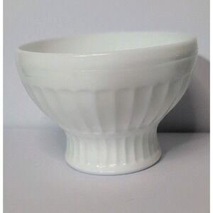 Ludiana Pedestal Milk Glass Candy /Nut Dish MCM Vintage